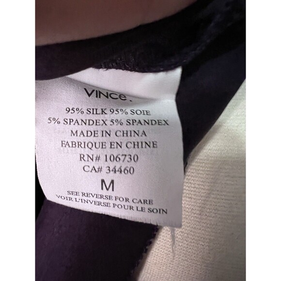 Vince Women's Silk Sleeveless Gradient Cowl Neck Blouse Purple Size M Raw Hem - Picture 8 of 9